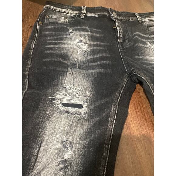 Dsquared 2 Black with White Fade Paint Skinny Jeans - Picture 3 of 6